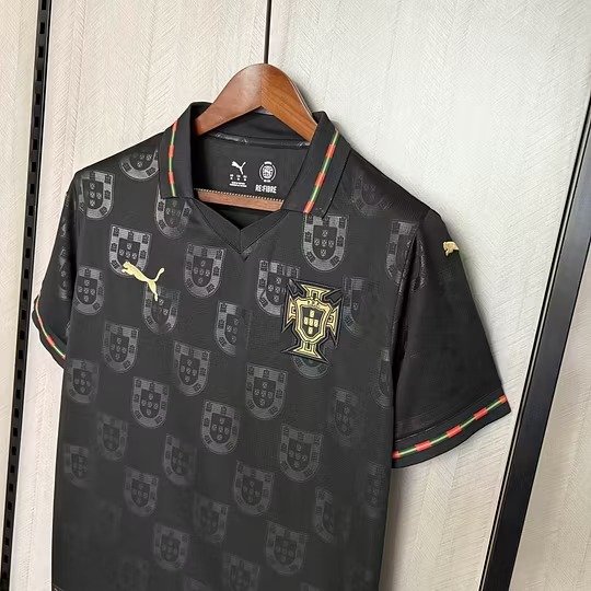 Camiseta Portugal World Cup 2026 Tercera Equipacion Negra - Version Aficionado
